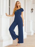 Baoleely Women's One Shoulder Long Jumpsuit Formal Evening Dress Long Bridesmaid Dresses Pants Wedding Party 28034