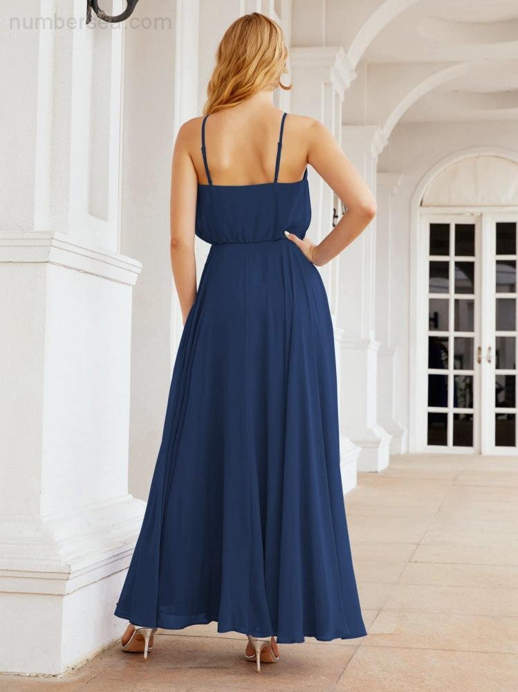 Baoleely  Halter Long Bridesmaid Dresses Formal A line Juniors Dress 28029