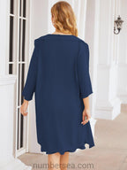 Vestidos de la madre de la novia de Sunderly, vestido de graduación, vestido plisado informal SY28065