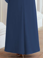 Vestido largo de fiesta formal Sunderly para la madre de la novia con capa de volantes SY28026