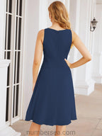 Vestidos de la madre de la novia de Sunderly, vestido de graduación, vestido plisado informal SY28065