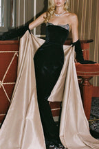 Long Sweetheart Velvet Mermaid Prom Dresses