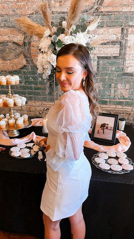 Robe blanche de bal de fin d'année, robe blanche de soirée Y2277