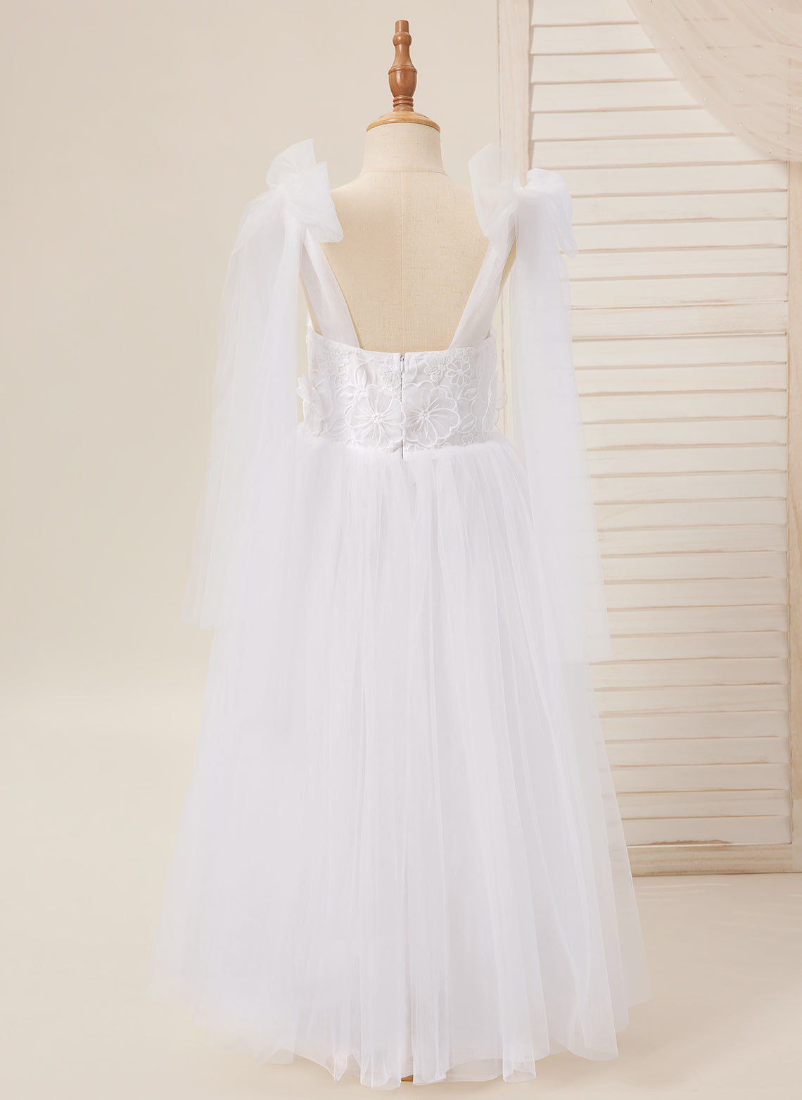 Vestido blanco de tul hasta los tobillos (2003227582) 