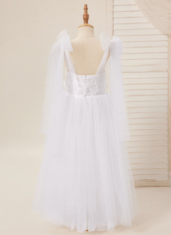 Vestido blanco de tul hasta los tobillos (2003227582) 