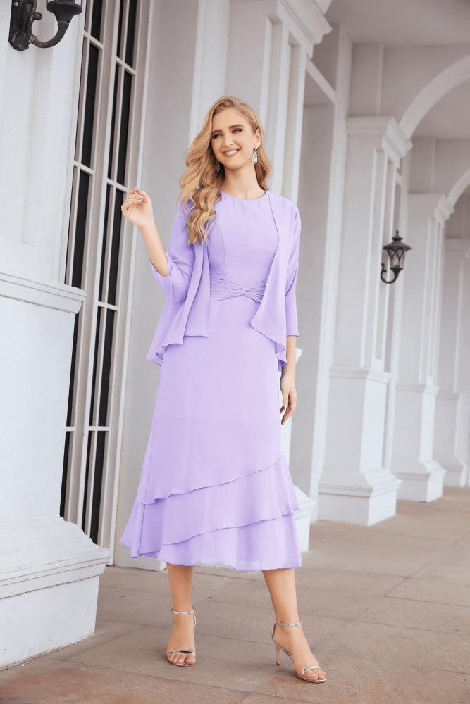 Robe de soirée deux pièces Sunnderly, coupe trapèze, pour la mère de la mariée, référence SY28072