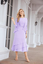 Robe de soirée deux pièces Sunnderly, coupe trapèze, pour la mère de la mariée, référence SY28072