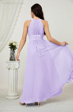 Robe de soirée formelle Baoleely en mousseline de soie, col licou, longue, sans manches, robe de demoiselle d'honneur 2802 