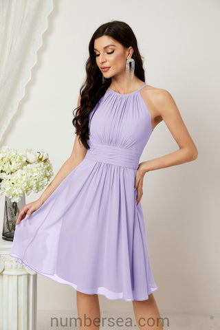 Vestidos de fiesta de bienvenida con cuello halter, vestido formal de cóctel para noche 28011 