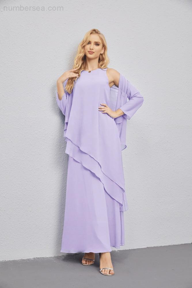 Vestidos de madre de la novia con cárdigan ligero abierto al frente, vestido formal de fiesta 28081 