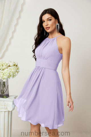 Vestidos de fiesta de bienvenida con cuello halter, vestido formal de cóctel para noche 28011 