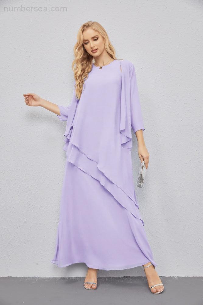 Vestidos de madre de la novia con cárdigan ligero abierto al frente, vestido formal de fiesta 28081 
