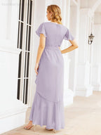 Baoleely Ruffled Bridesmaid Dresses Mermaid Formal Violin Evening Party Prom Gowns 28042