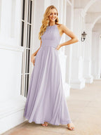 Baoleely Keyhole Bridesmaid Dresses Sleeveless Formal Evening Party Prom Gowns 28043