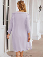 Vestidos de la madre de la novia de Sunderly, vestido de graduación, vestido plisado informal SY28065