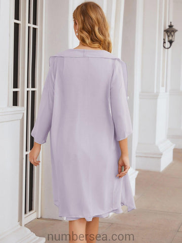 Vestidos de la madre de la novia de Sunderly, vestido de graduación, vestido plisado informal SY28065