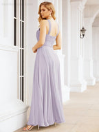 Baoleely Crisscross Halter Bridesmaid Dresses for Party Wedding Evening Prom Maxi Ball Gowns 28053