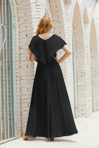 Vestido Baoleely para la madre de la novia, talla grande, escote en V, largo hasta el suelo, formal, para invitada de boda 28020