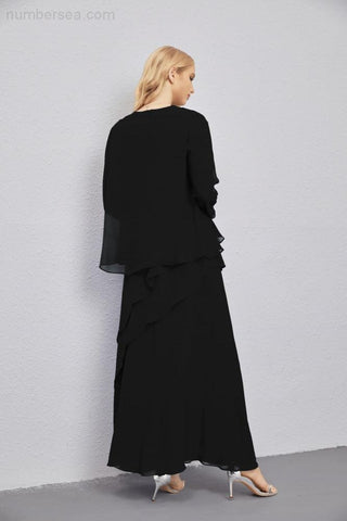 Vestidos de madre de la novia con cárdigan ligero abierto al frente, vestido formal de fiesta 28081 