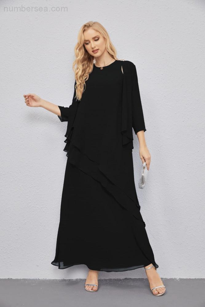Vestidos de madre de la novia con cárdigan ligero abierto al frente, vestido formal de fiesta 28081 