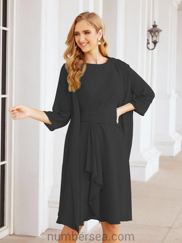 Vestidos de la madre de la novia de Sunderly, vestido de graduación, vestido plisado informal SY28065