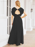 Robe de demoiselle d'honneur Sunnderly, robe de bal formelle à cape, robe dos nu pour la mère de la mariée SY28058 