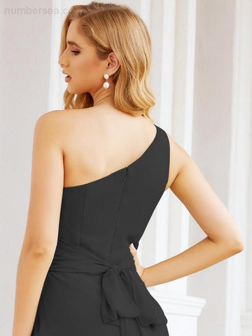 Vestidos de dama de honor Baoleely de un solo hombro, vestidos largos de gala formales 28048