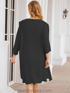 Vestidos de la madre de la novia de Sunderly, vestido de graduación, vestido plisado informal SY28065