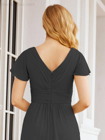 Baoleely Formal Prom Gowns for Mother of The Bride Cap Sleeves Bridesmaid Dress 28047