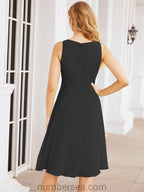 Vestidos de la madre de la novia de Sunderly, vestido de graduación, vestido plisado informal SY28065