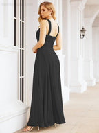 Baoleely Crisscross Halter Bridesmaid Dresses for Party Wedding Evening Prom Maxi Ball Gowns 28053