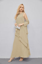 Vestidos de madre de la novia con cárdigan ligero abierto al frente, vestido formal de fiesta 28081 
