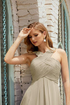 Vestidos de dama de honor con cuello halter, vestido formal de cóctel o de fiesta 28015 