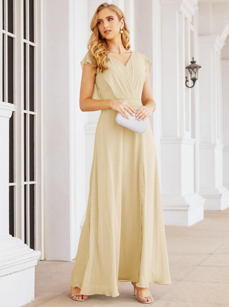 Vestidos de dama de honor Sunderly, vestido de gala formal con capa, vestido con espalda descubierta para la madre de la novia SY28058 