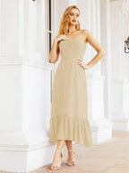 Baoleely Blackless Strap Bridesmaid Dress Ankle Length 28028