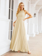 Baoleely Keyhole Bridesmaid Dresses Sleeveless Formal Evening Party Prom Gowns 28043