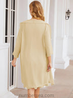 Vestidos de la madre de la novia de Sunderly, vestido de graduación, vestido plisado informal SY28065