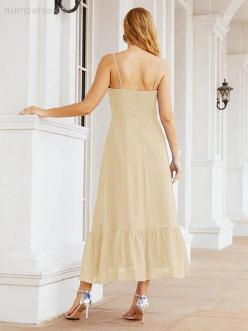 Baoleely Blackless Strap Bridesmaid Dress Ankle Length 28028