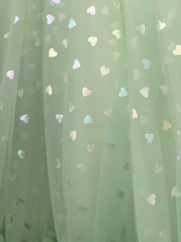 Robe de bal longue en tulle à col Sweetheat