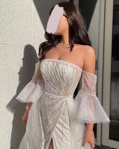 Robe de bal bustier trapèze chic, robe de soirée tendance Y6708