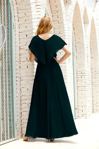 Vestido Baoleely para la madre de la novia, talla grande, escote en V, largo hasta el suelo, formal, para invitada de boda 28020