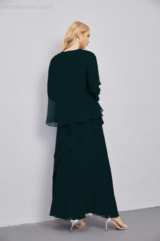 Vestidos de madre de la novia con cárdigan ligero abierto al frente, vestido formal de fiesta 28081 