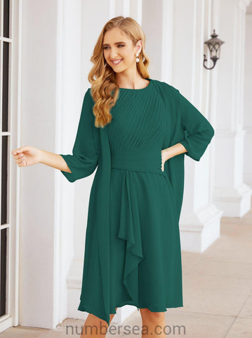 Vestidos de la madre de la novia de Sunderly, vestido de graduación, vestido plisado informal SY28065