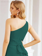 Baoleely One Shoulder Bridesmaid Dresses Long Formal Prom Gowns 28048