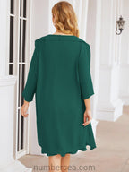 Vestidos de la madre de la novia de Sunderly, vestido de graduación, vestido plisado informal SY28065