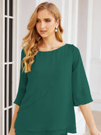 Baoleely Élégante robe mère de la mariée 2 pièces, grande taille, pantalon, volants, couches argentées, peignoir 28064