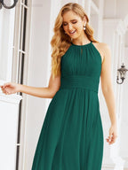 Baoleely Keyhole Bridesmaid Dresses Sleeveless Formal Evening Party Prom Gowns 28043