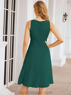 Vestidos de la madre de la novia de Sunderly, vestido de graduación, vestido plisado informal SY28065