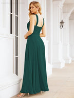 Baoleely Crisscross Halter Bridesmaid Dresses for Party Wedding Evening Prom Maxi Ball Gowns 28053