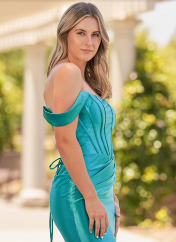 Sheath Off the Shoulder Short Satin Homecoming Dress